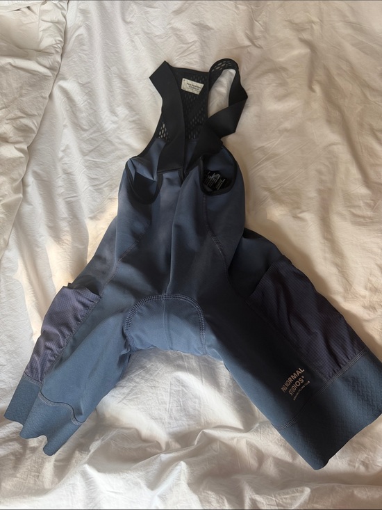 Pas Normal Studios Pants - Womens Athletic Bib Shorts - Navy Blue